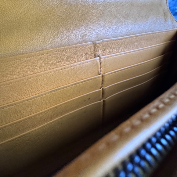 Bottega Veneta Yellow Intrecciato Woven Leather Long Wallet Hand Painted Upcycle - Picture 10 of 16